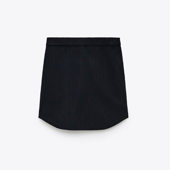 High waisted pinstripe miniskirt - Picture 6 of 9